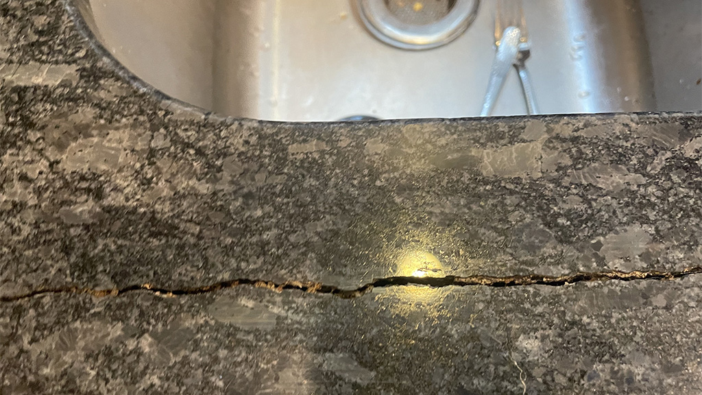 Fixing a Large Crack at the Sink
